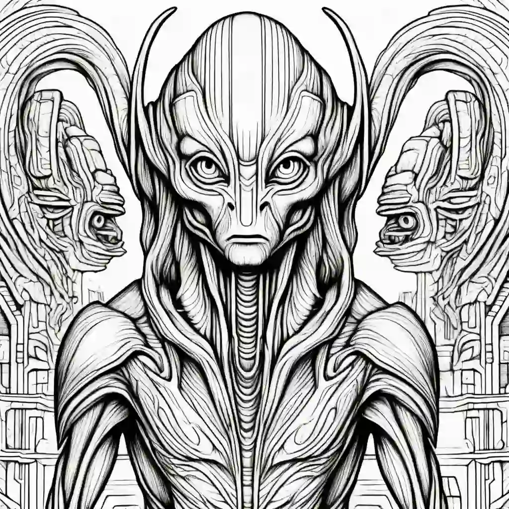 Grey Aliens coloring pages